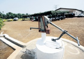 A well dug by Finn Church Aid in Bensonville, Liberia, pictured in 2009. Some 55 percent of Finns were able to estimate correctly that access to clean drinking water has improved since 1990.
