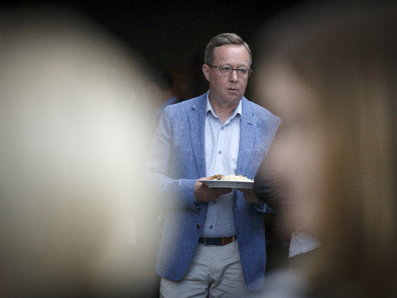 Minister of Economic Affairs Mika Lintilä (Centre) attended a joint meeting of the Centre’s working committees and ministerial group in Nokia, Pirkanmaa, on 4 August 2020. (Kalle Parkkinen – Lehtikuva)