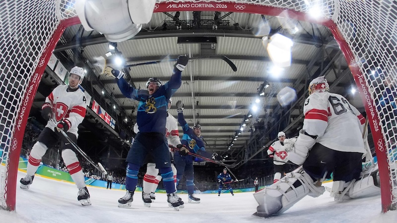 Finland stun Switzerland to reach Olympic ice hockey semi-finals