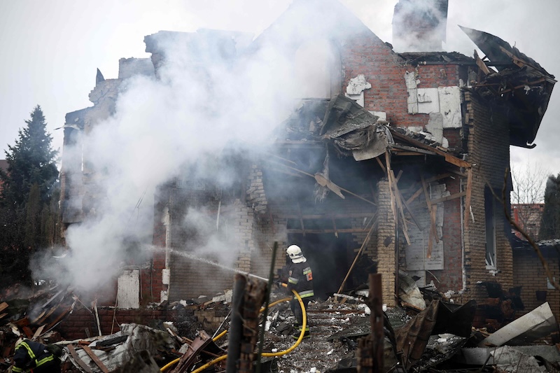 Russia launches mass strikes across Ukraine, Lviv blast kills officer