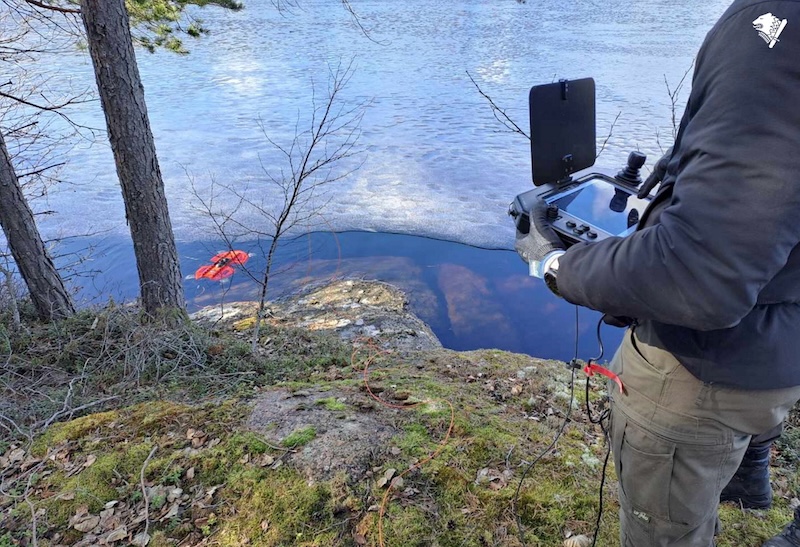 Foreign drone found on frozen lake near Russian border